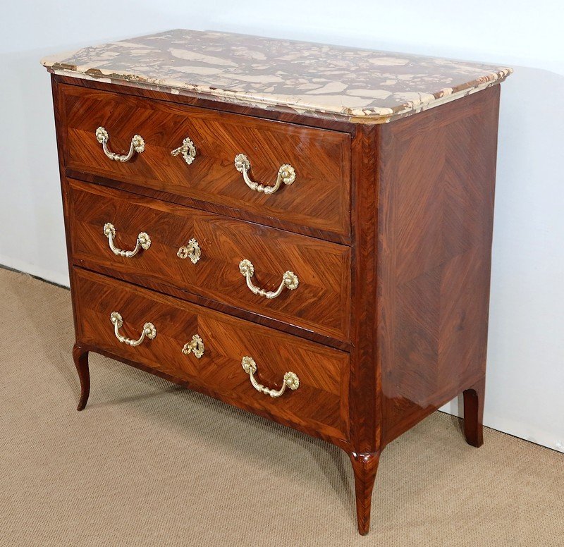  Commode En Bois De Violette, époque Louis XV – XVIIIe -photo-3