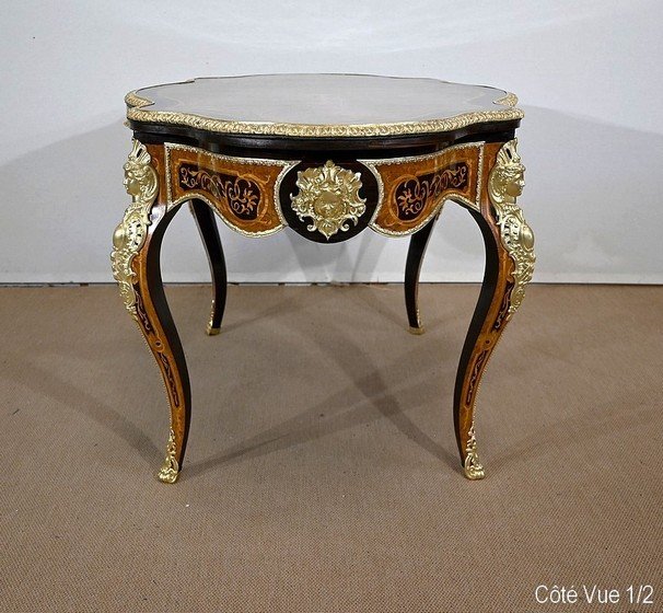 Violin Table In Precious Wood, Napoleon III Period - Mid-19th Century-photo-5