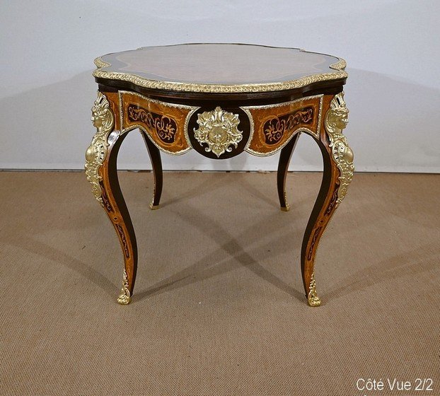 Violin Table In Precious Wood, Napoleon III Period - Mid-19th Century-photo-6