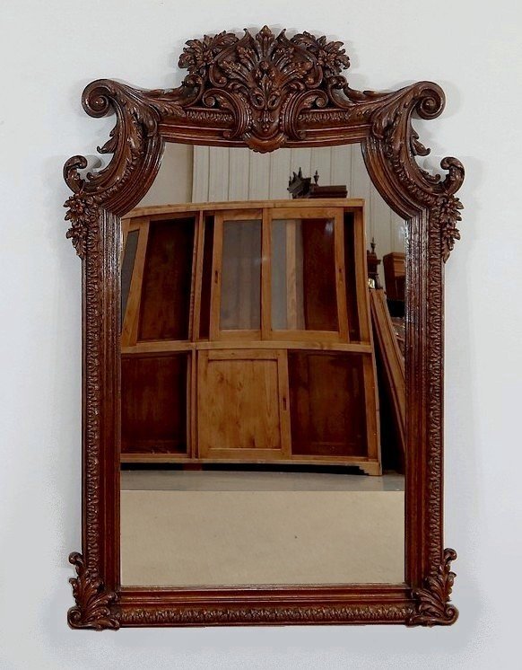 Important Miroir De Cheminée En Chêne – Fin XIXe 