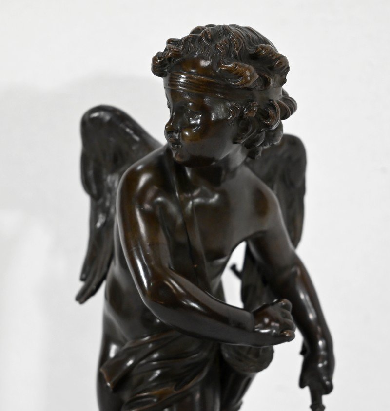 Bronze « Cupidon », D’après L-s. Boizot – Fin XIXe-photo-1