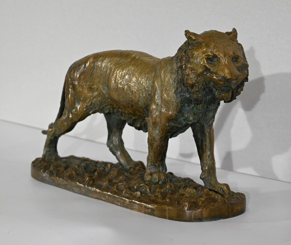 Bronze « Tigre Marchant », De C. Fratin – Milieu XIXe-photo-3