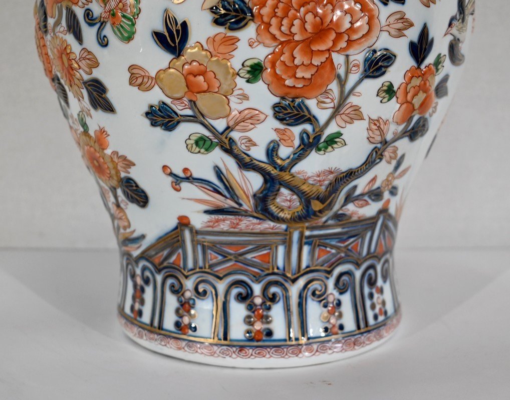 Important Vase à Décor Imari, Signé H. Gibot – 1943-photo-2