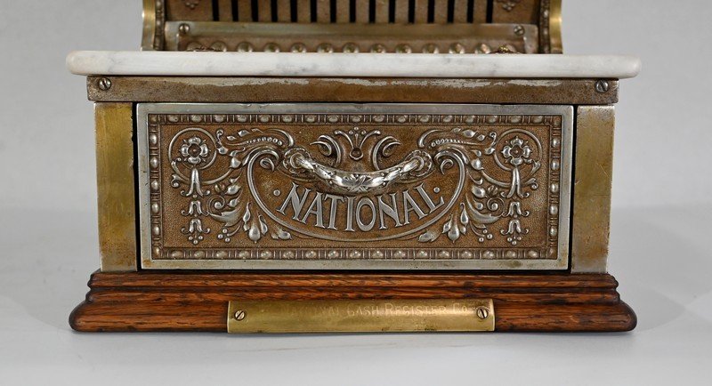 Petit Modèle De Caisse Enregistreuse En Bronze Ciselé, « National Cash Register Co.», n° 312-photo-5