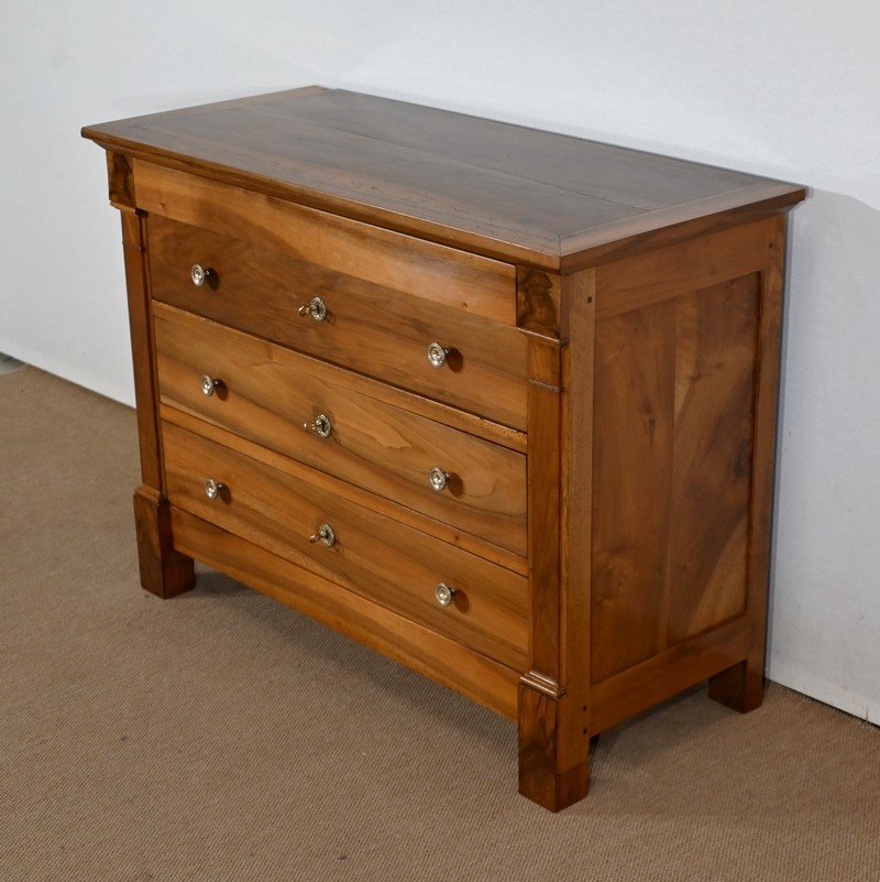 Small Commode In Solid Walnut, Directoire Period - Early 19th Century-photo-3