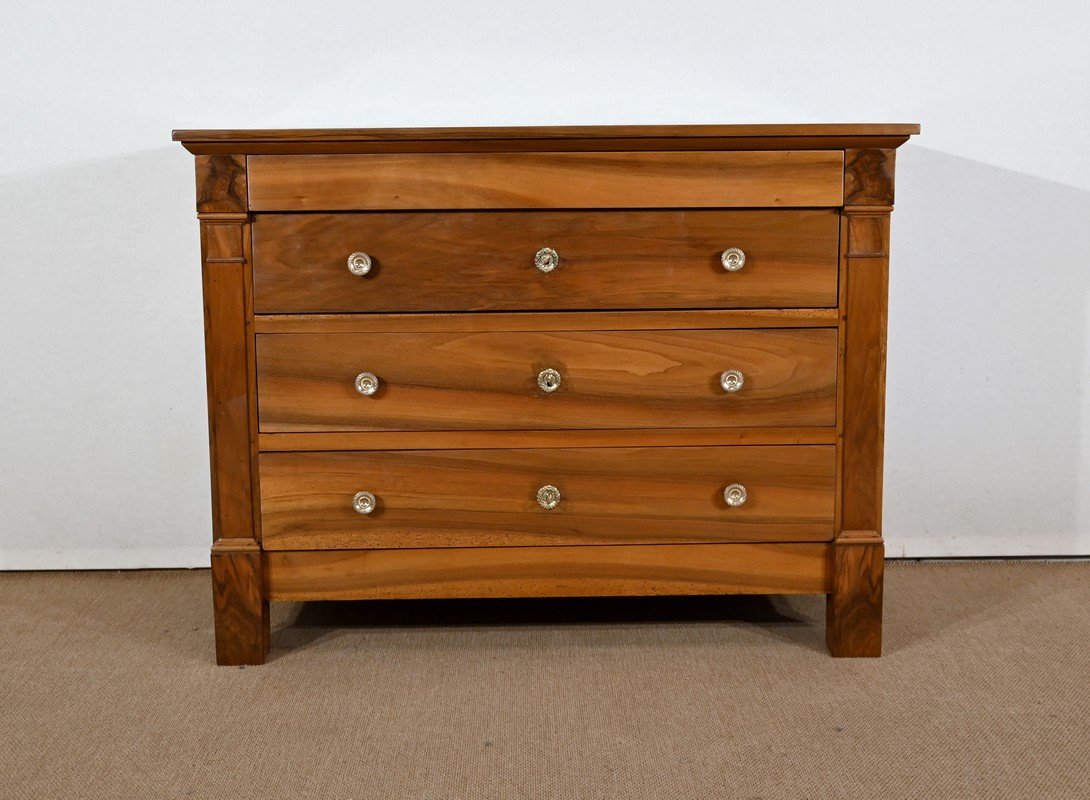 Small Commode In Solid Walnut, Directoire Period - Early 19th Century-photo-2