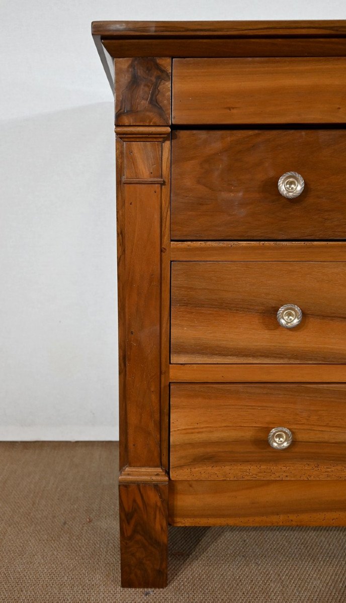 Small Commode In Solid Walnut, Directoire Period - Early 19th Century-photo-4