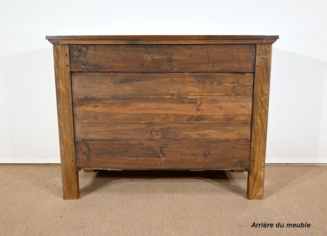 Small Commode In Solid Walnut, Directoire Period - Early 19th Century-photo-8