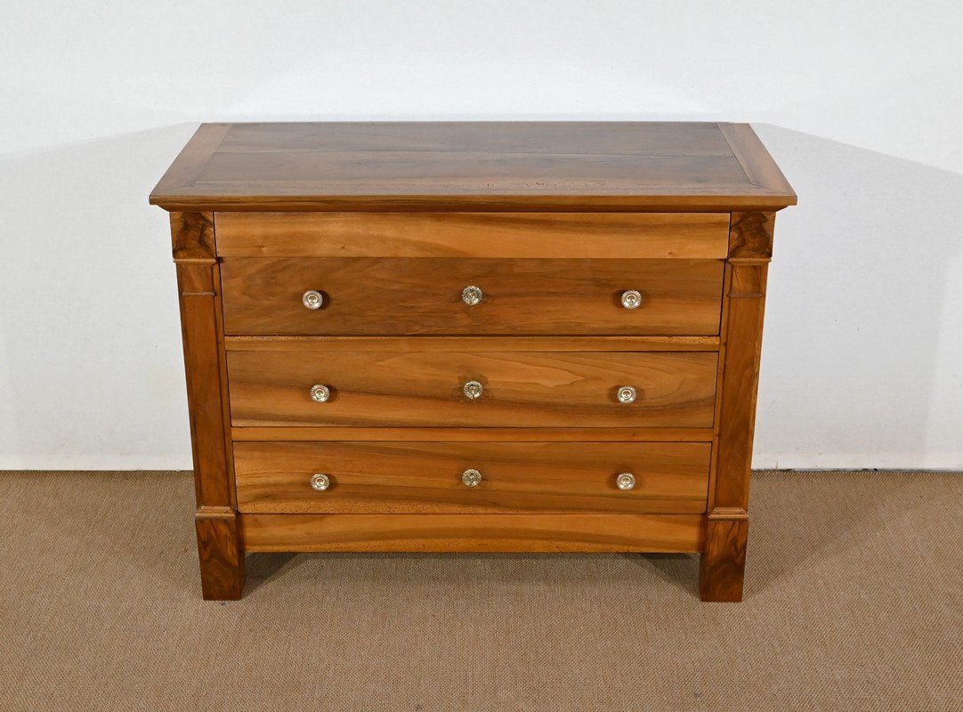 Small Commode In Solid Walnut, Directoire Period - Early 19th Century