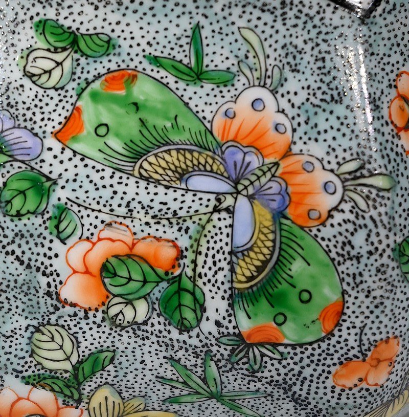 Bonbonnière En Porcelaine à Décors De Papillons, Chine – Début XXe-photo-2