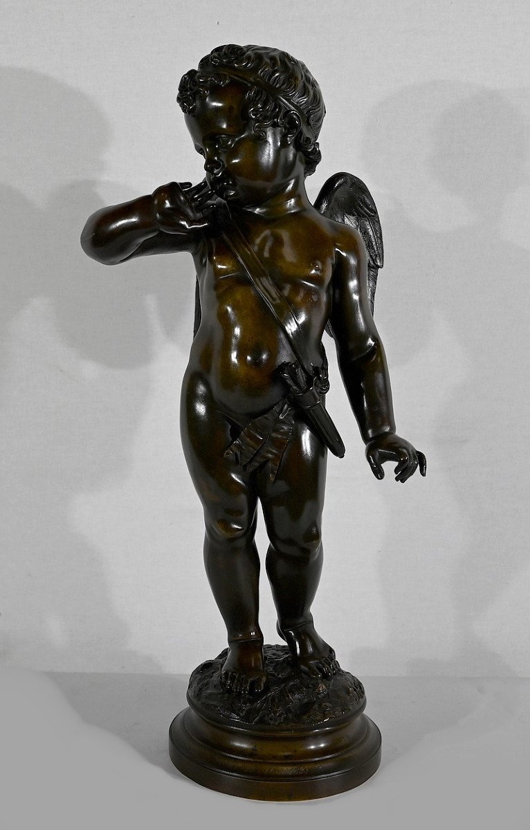 Important Bronze « Cupidon », D’après J-b. Pigalle – Fin XIX