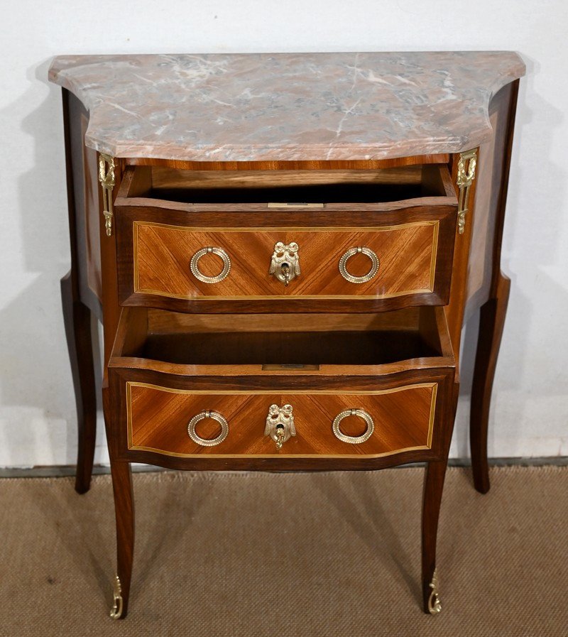 Small Commode d'Entre-deux, Transition Style Louis XV / Louis XVI - Early 20th Century-photo-4