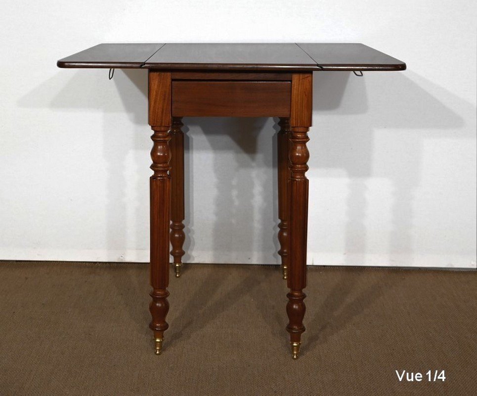 Petite Table à Abattants En Acajou, époque Louis Philippe – 2ème Moitié Du XIXe-photo-4