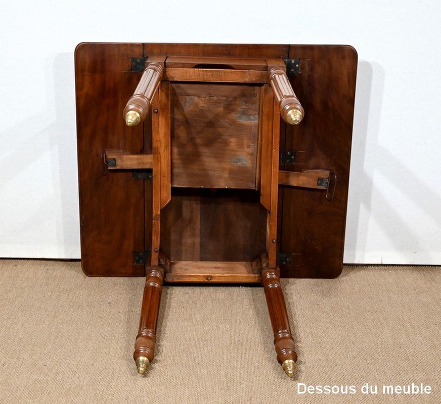 Petite Table à Abattants En Acajou, époque Louis Philippe – 2ème Moitié Du XIXe-photo-8
