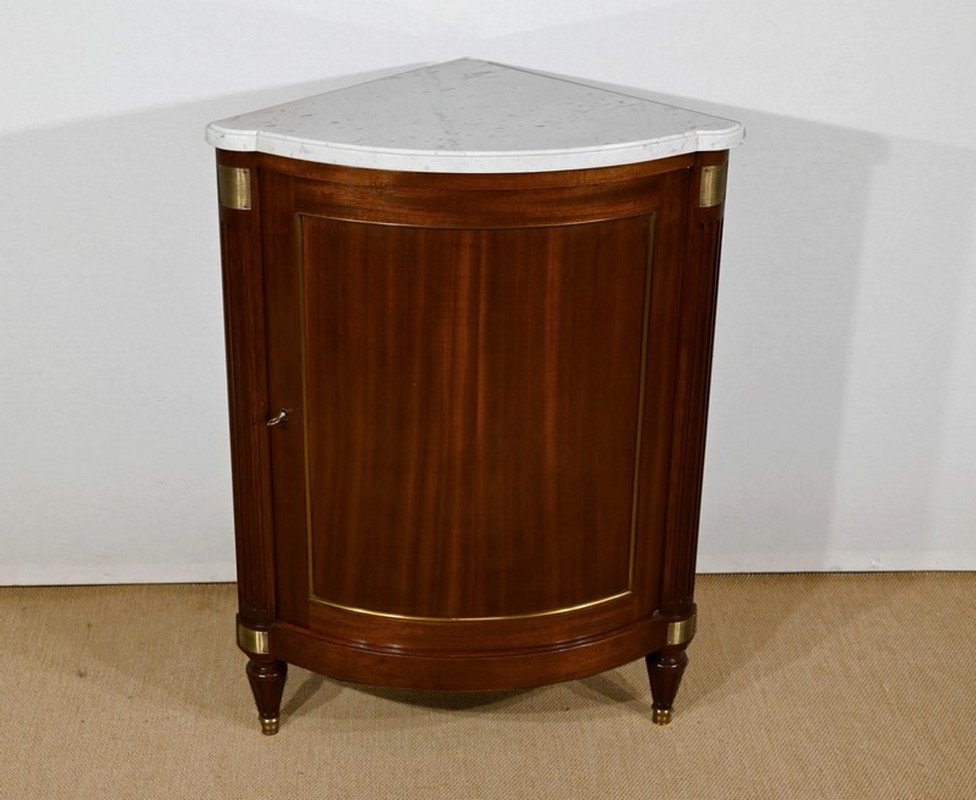 Corner In Solid Mahogany, Louis XVI Style - Mid 20th Century