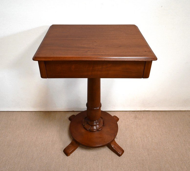 Mahogany Pedestal Table, England - Mid-19th Century-photo-2