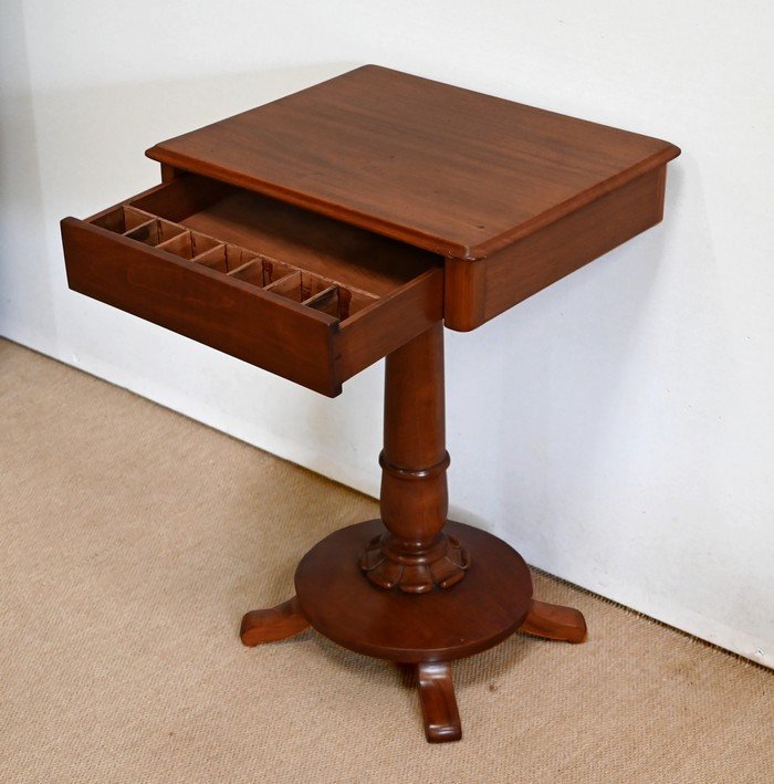 Mahogany Pedestal Table, England - Mid-19th Century-photo-4