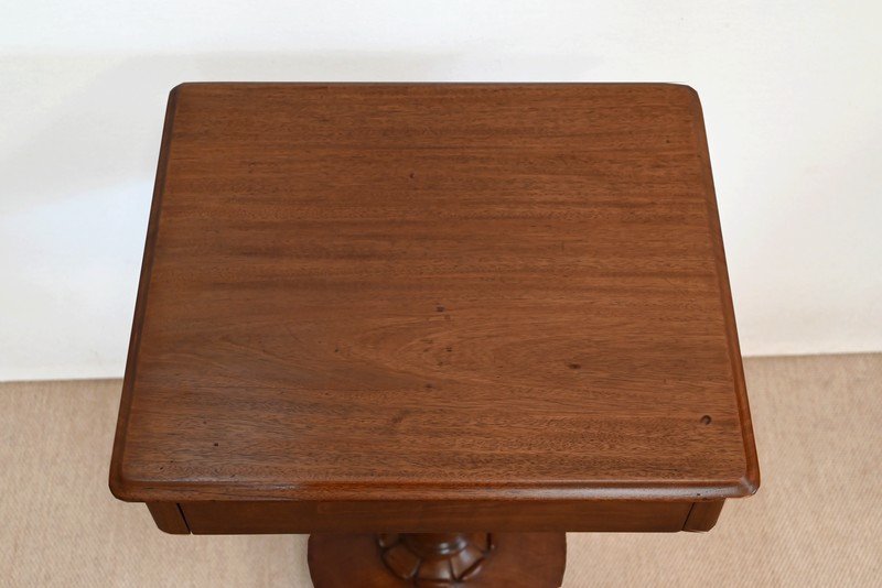 Mahogany Pedestal Table, England - Mid-19th Century-photo-1
