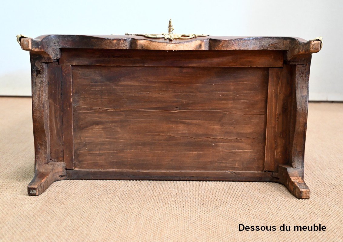 Secrétaire Semainier En Bois Précieux, Style Louis XV, époque Napoléon III – Milieu XIXe-photo-8
