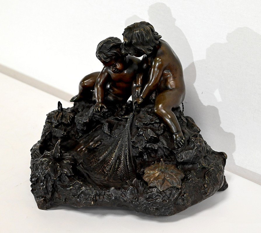 Important Bronze Inkwell - Late Nineteenth-photo-3