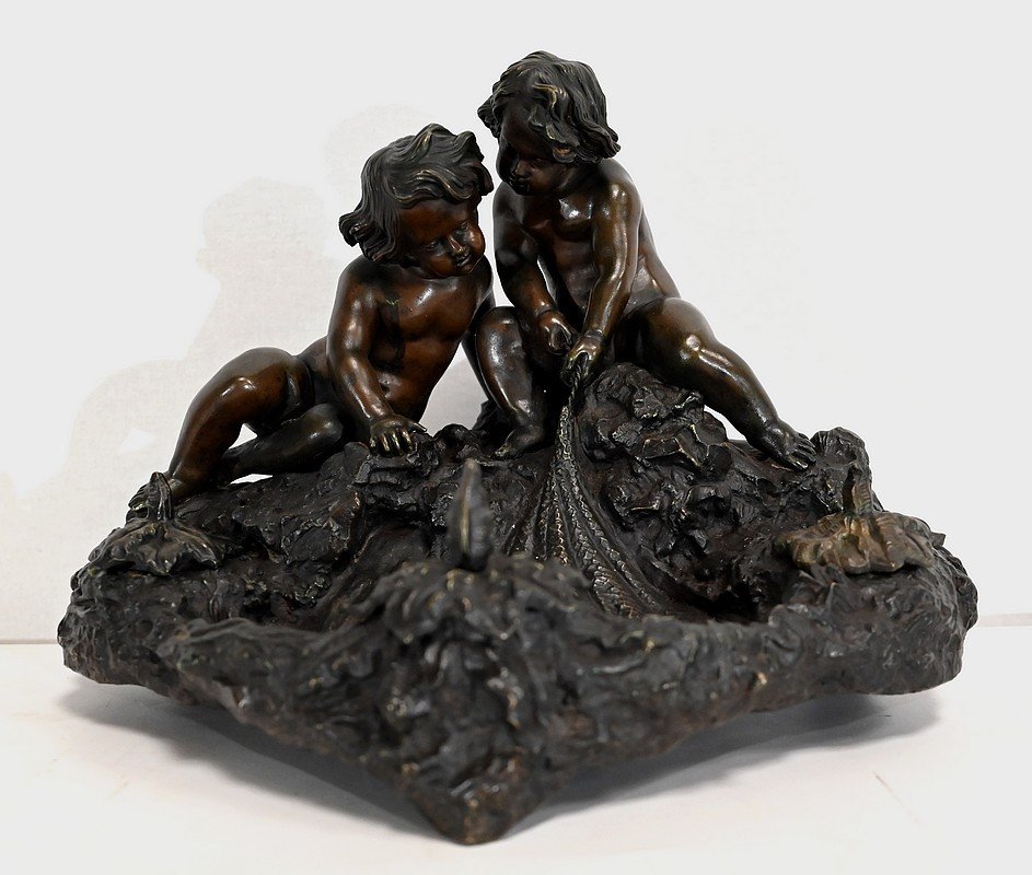 Important Bronze Inkwell - Late Nineteenth-photo-1