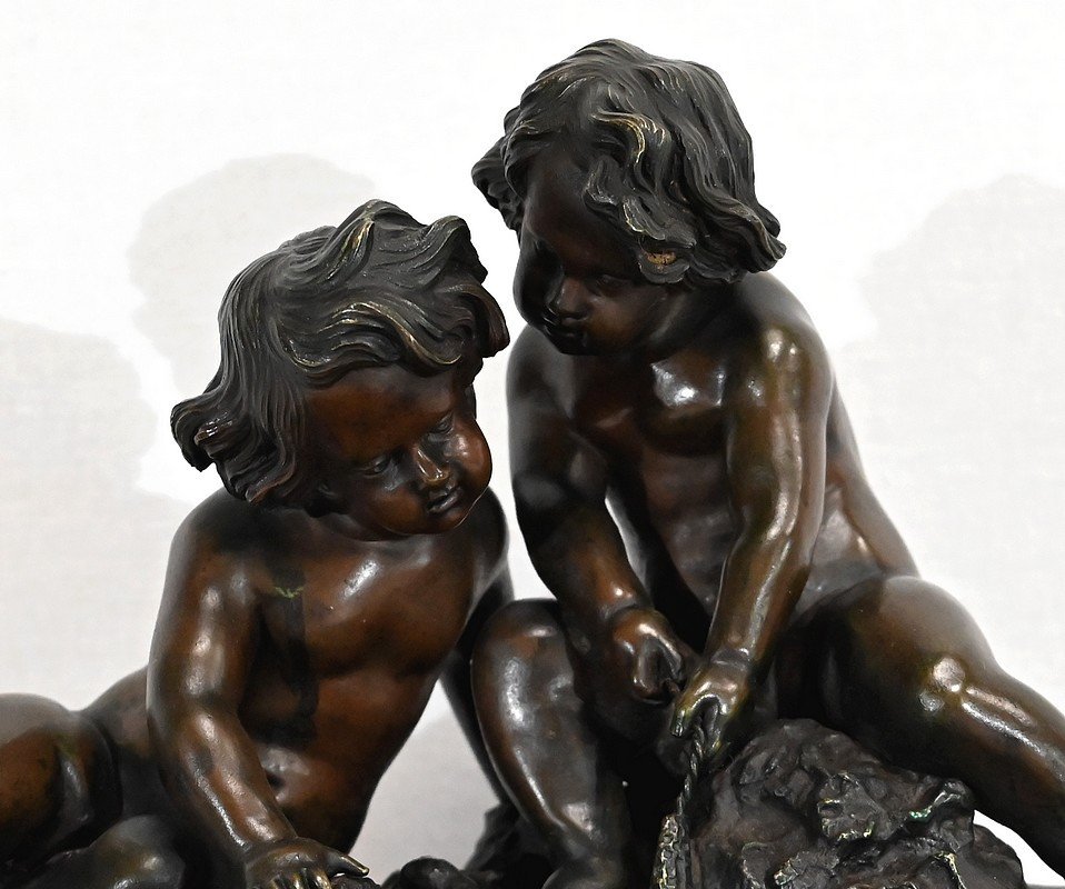 Important Bronze Inkwell - Late Nineteenth-photo-2