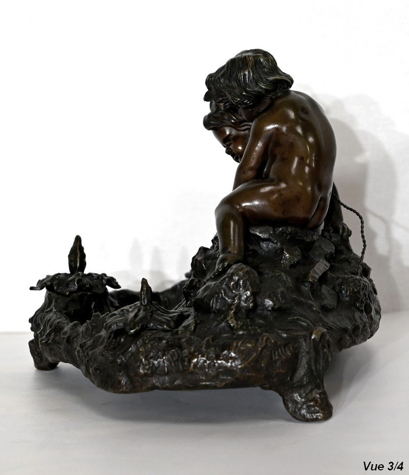 Important Bronze Inkwell - Late Nineteenth-photo-7