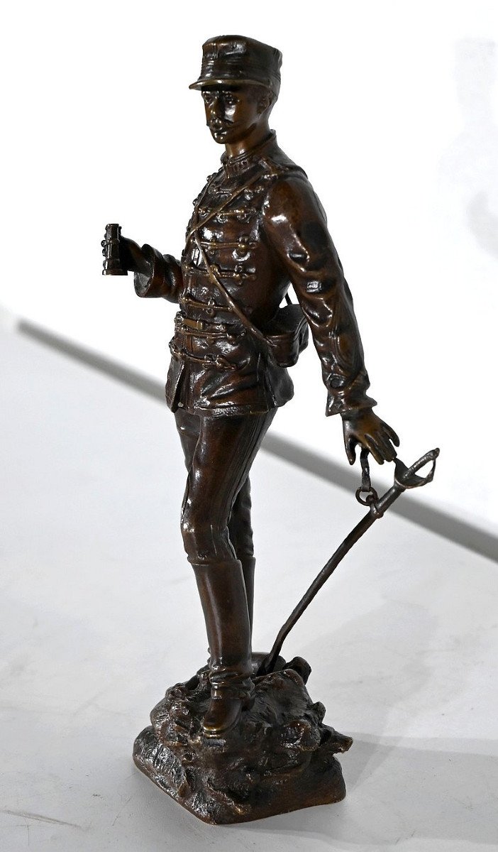 Bronze « Sur La Brèche », De C. Anfrie – 2ème Moitié XIXe-photo-3