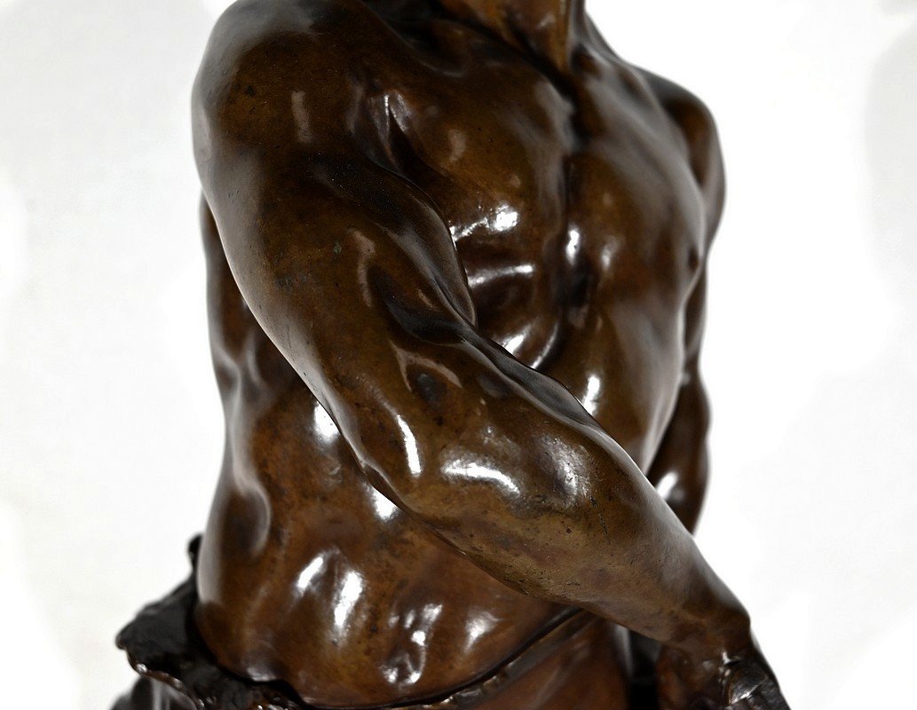 Important Bronze « Le Départ », Signé V. Tournier – 2ème Moitié XIXe-photo-1