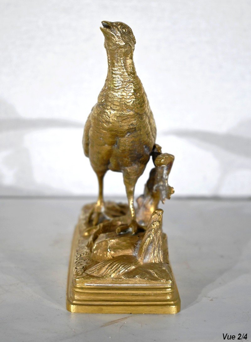 Bronze « Le Faisan », Signé Dubucand – 2ème Moitié Du XIXe-photo-3