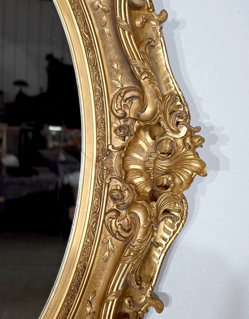 Important Miroir Louis XV – Fin XVIIIe-photo-3