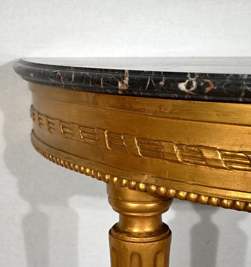 Console In Marble And Golden Wood, Louis XVI Style - Early Twentieth-photo-3