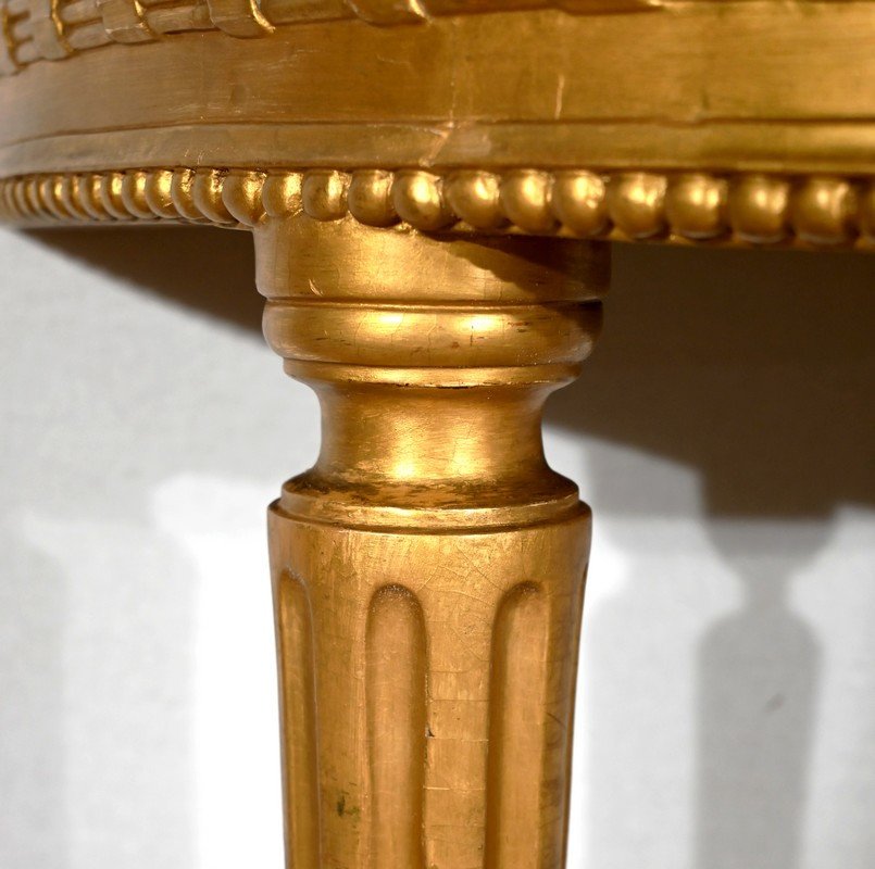 Console In Marble And Golden Wood, Louis XVI Style - Early Twentieth-photo-4