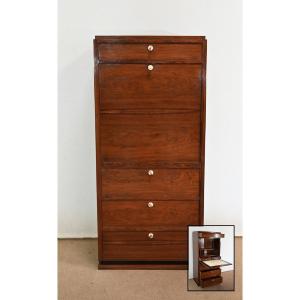 Secretaire In Rio Rosewood, Art Deco - Early Twentieth