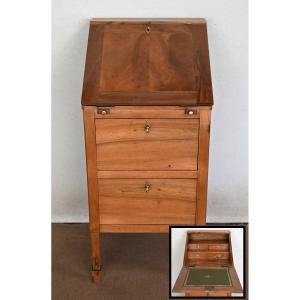 Small Scriban Cabinet In Walnut, Directoire Taste - Early Twentieth