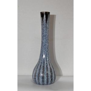 Jasper Vase In Glass, After The Clichy Crystal Factory - 1930