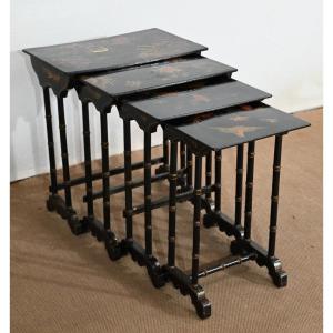 Set Of 4 Nesting Tables, Napoleon III Style - Late Nineteenth