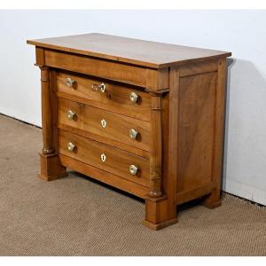 Master Chest Of Drawers In Solid Walnut, Empire Period - Early 19th Century