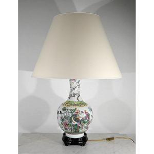 Importante Lampe En Porcelaine De Chine – 1960