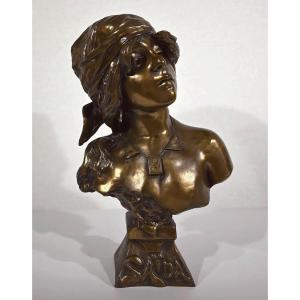 Important “saida” Bronze By E. Villanis – Early 20th Century