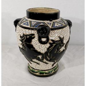 Vase En Céramique émaillée, Chine – 2ème Partie XIXe