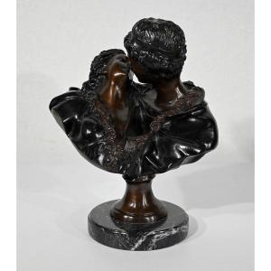 Bronze « Le Baiser Donné » D’après J-a. Houdon – Fin XIXe