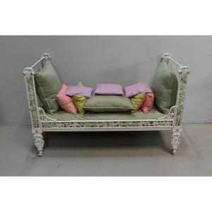 Cast Iron Bench Bed - 1900s