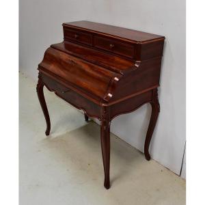 Petit Bureau En Acajou De Cuba, époque Napoléon III - Milieu XIXe