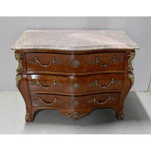 Tomb Commode In Blond Mahogany, Regency Style - Mid 20th Century