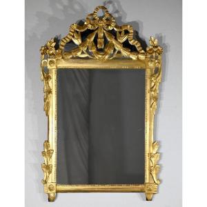 Rectangular Mirror In Golden Wood, Louis XVI Style - Late Nineteenth