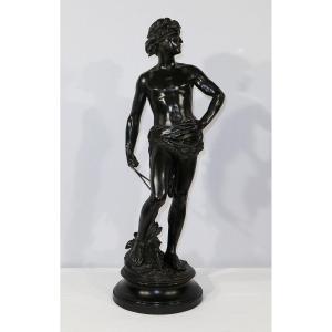 Important Bronze “david”, By A. Gaudez – Late 19th Century