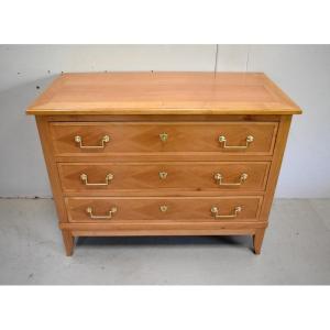 Commode In Blond Cherry, Louis XVI Style - 1910