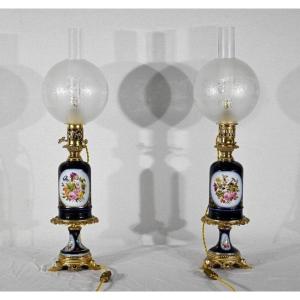 Pair Of Neuburger-lemonon Lamps - Late Nineteenth