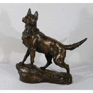 Important Bronze "the Shepherd" By Tf. Cartier – Early 20th Century